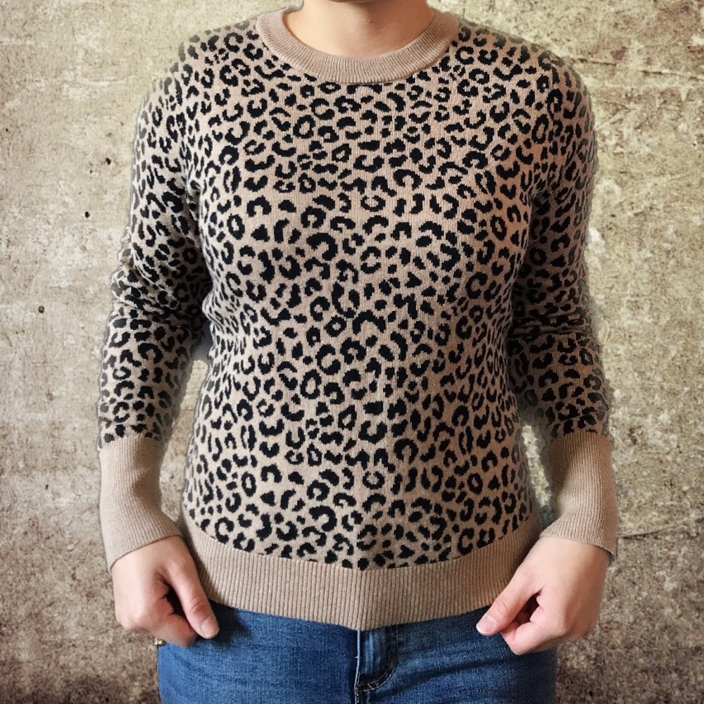 Leopard cheetah print sweater